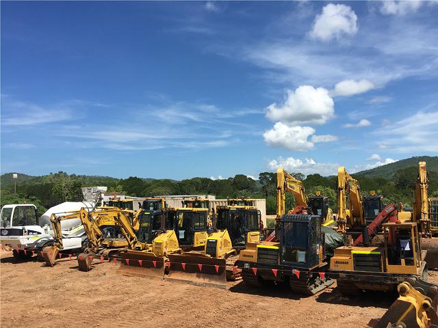 Heavy equipment at Port Moresby cutlar point Yard